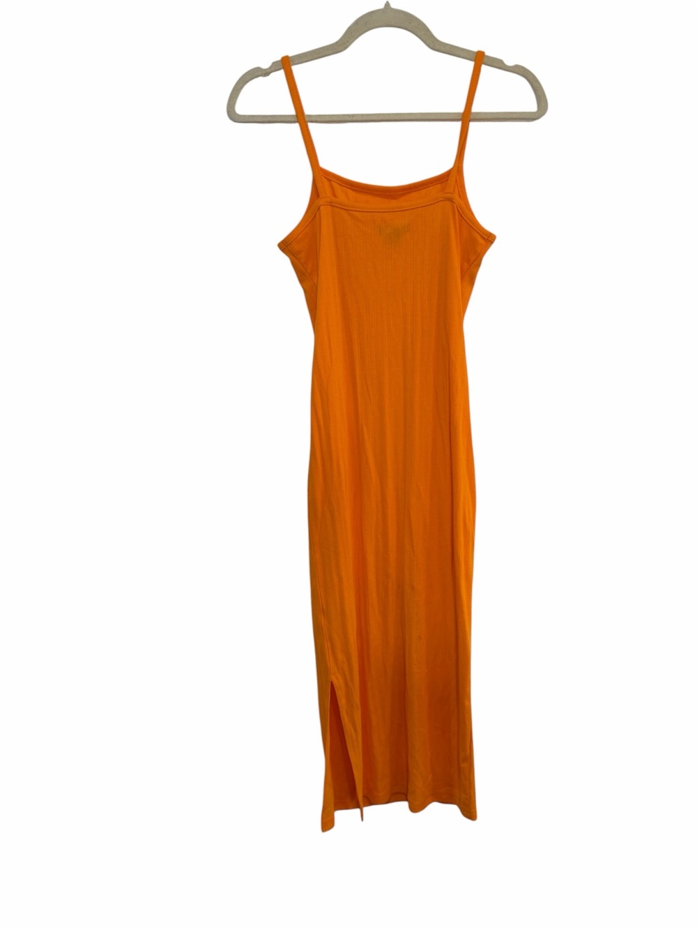 wild fable Orange Ribbed Spaghetti-Strap Maxi Dress